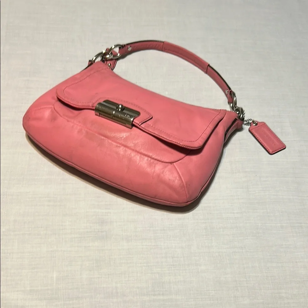 Coach Pink Leather Kristin Shoulder Women's Bag - Picture 2 of 10